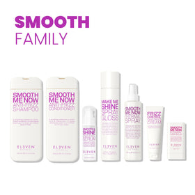 ELEVEN AUSTRALIA styled smooth hair after wash showing frizz reduction benefit