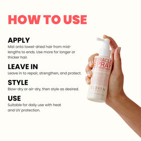 ELEVEN AUSTRALIA in-use on curly hair reducing tangles and defining curls