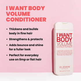 ELEVEN AUSTRALIA creamy conditioner texture dispensed on hand for lightweight hydration