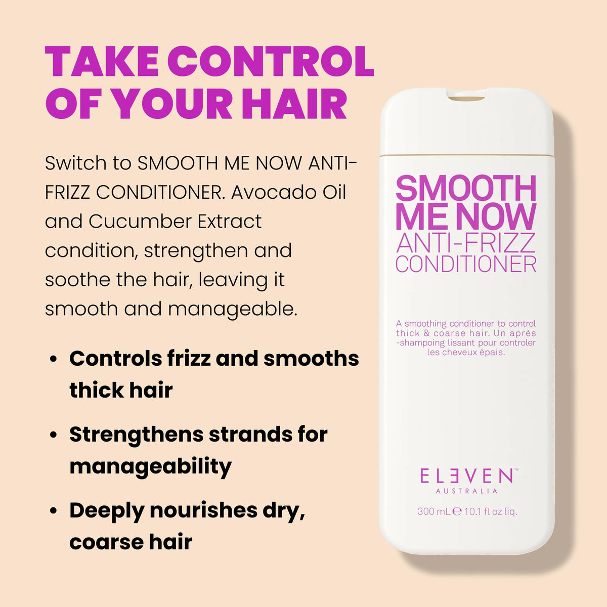 ELEVEN AUSTRALIA pump dispensing conditioner for easy salon-style application benefit