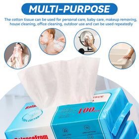 Elevon removing makeup with cotton wipe showing gentle cleansing benefit