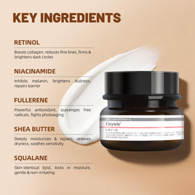 eleytele cream applied under eye showing smoothing effect and quick absorption