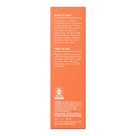 e.l.f. close-up of label with vitamin C and ferulic details, emphasizing potency