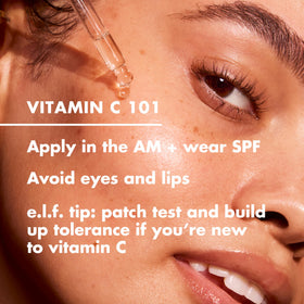e.l.f. serum texture on skin, showing fast-absorbing non-greasy finish