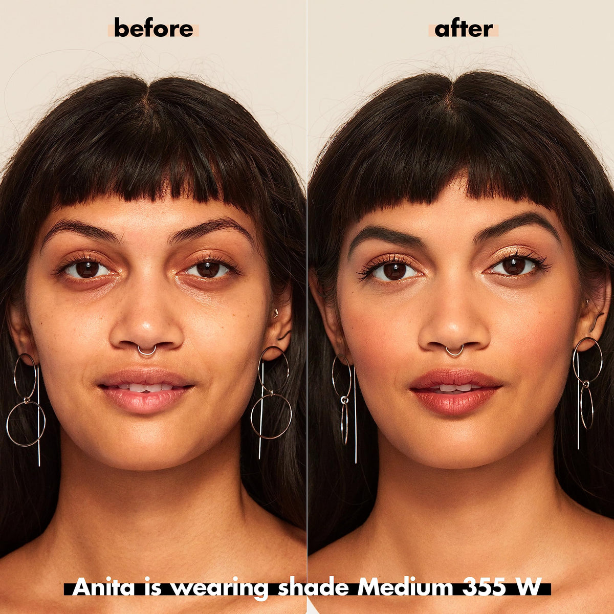 e.l.f. product being buffed with complexion brush for airbrushed finish