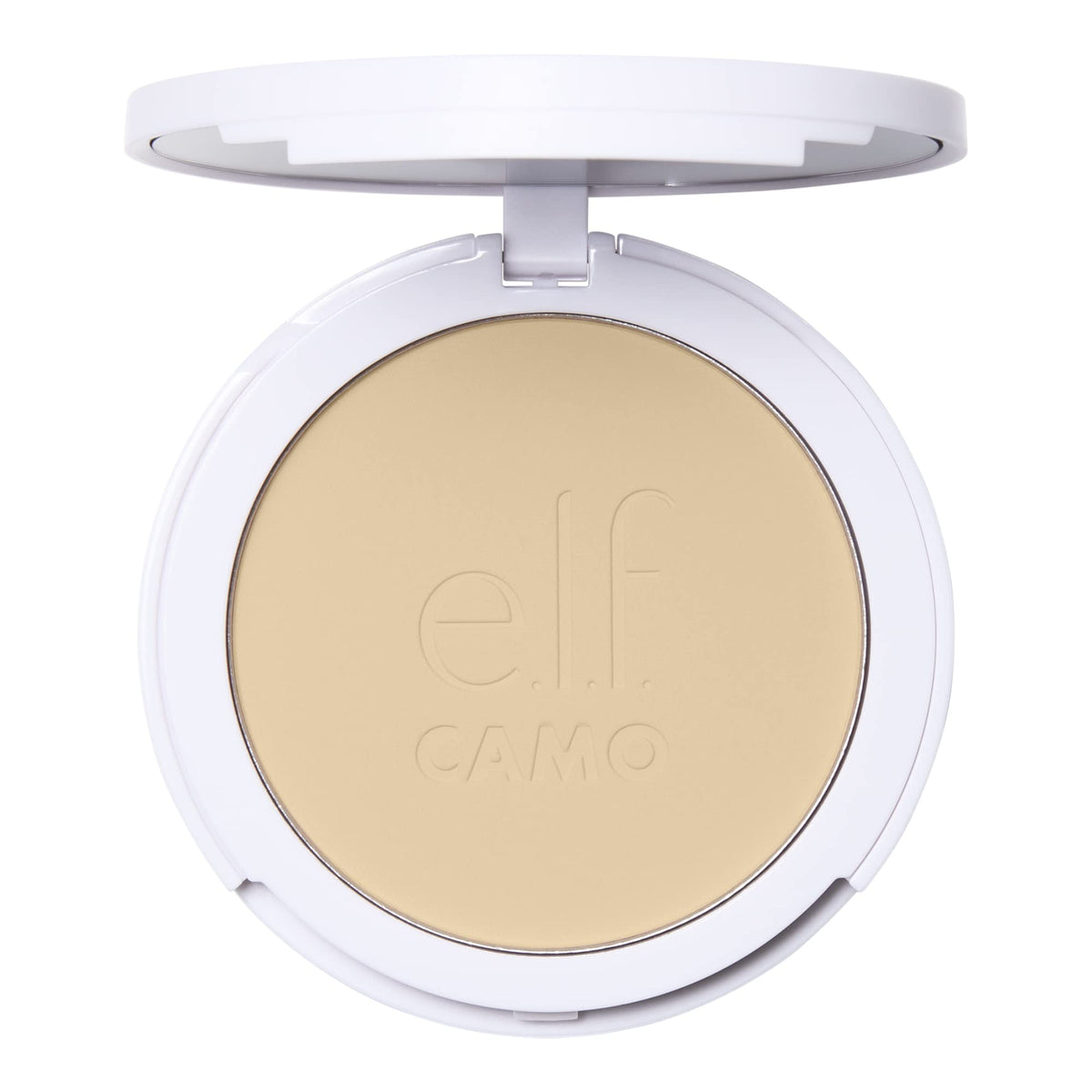 e.l.f. compact front view showing sleek packaging and easy storage benefit