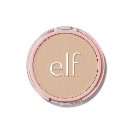 e.l.f. front compact view showing sleek packaging and portable design benefit