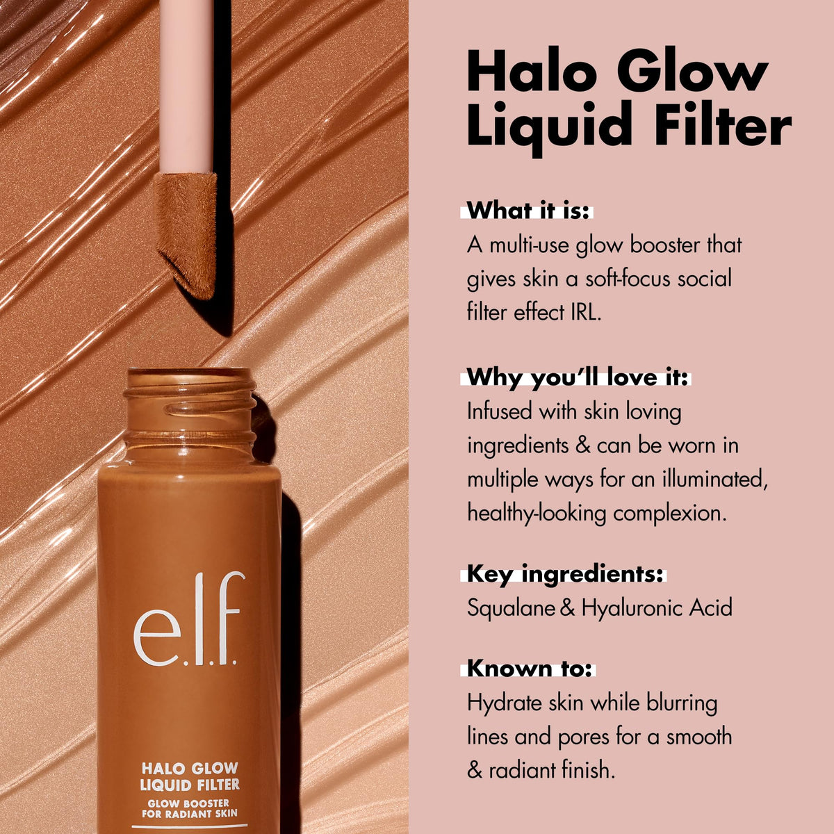 e.l.f. application on back of hand demonstrating blendability and natural finish