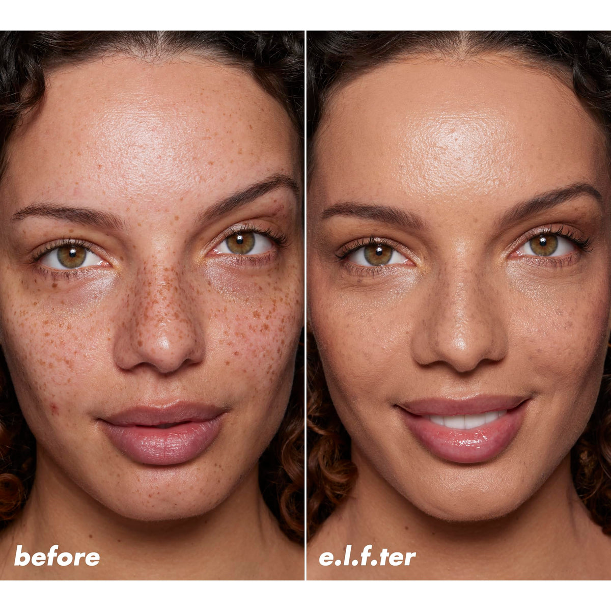 e.l.f. product applied with fingertips for quick, buildable coverage