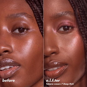 e.l.f. Halo Glow application with puff pressing powder for blur effect