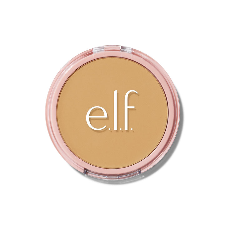 e.l.f. compact front view showing sleek packaging and travel convenience