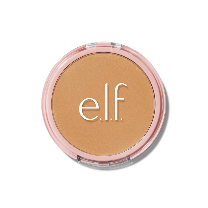 e.l.f. Halo Glow compact front view showing sleek packaging and portable design