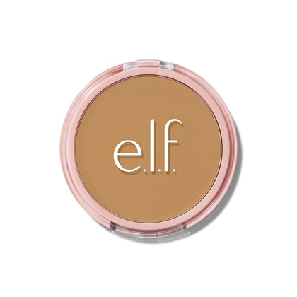 e.l.f. Halo Glow compact front view showing sleek packaging and shade