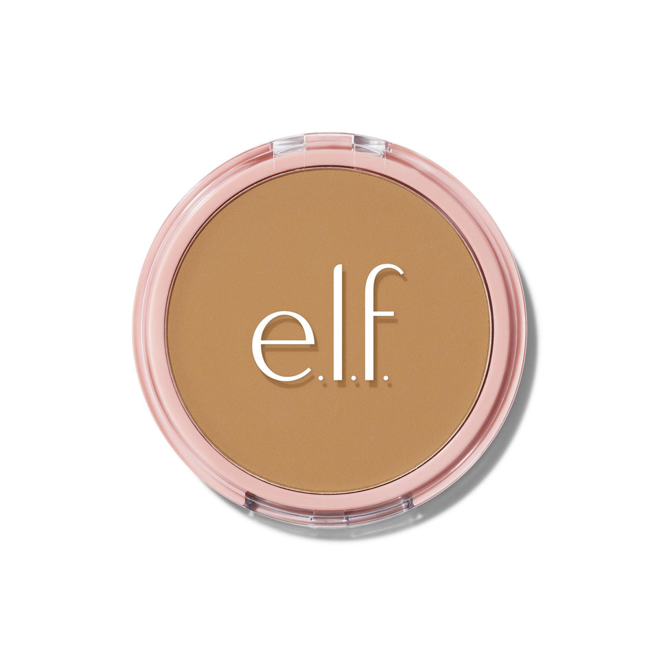 e.l.f. Halo Glow compact front view showing sleek packaging and shade