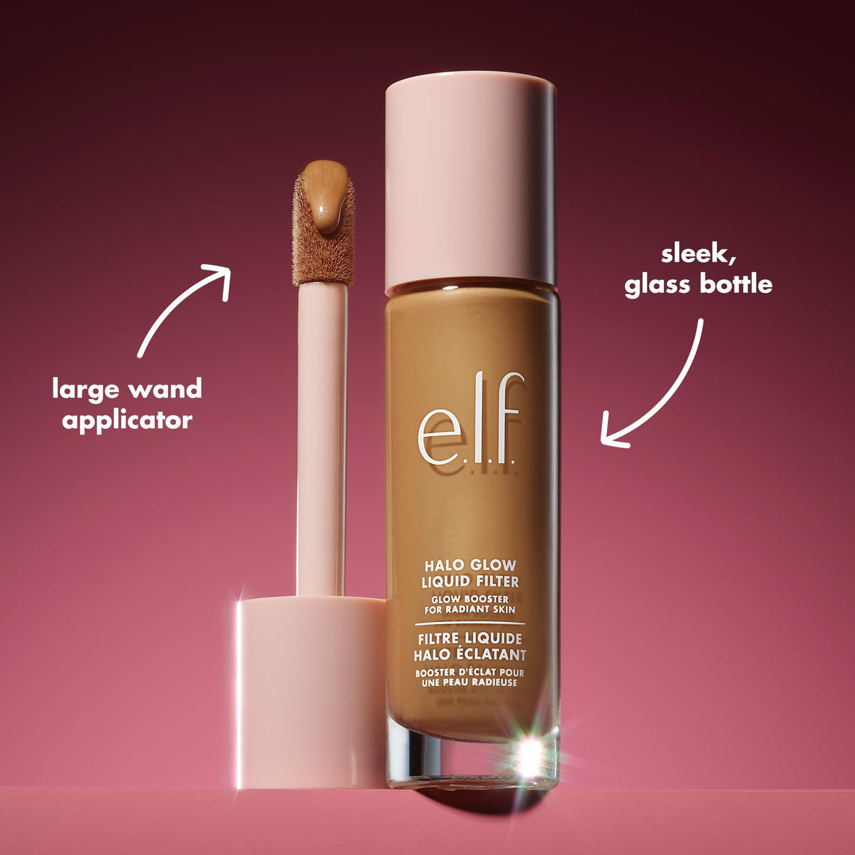 e.l.f. highlighter on cheekbone lifestyle shot adding lift and camera-ready glow