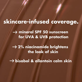 e.l.f. ingredients label close-up highlighting zinc oxide, niacinamide, and soothing bisabolol