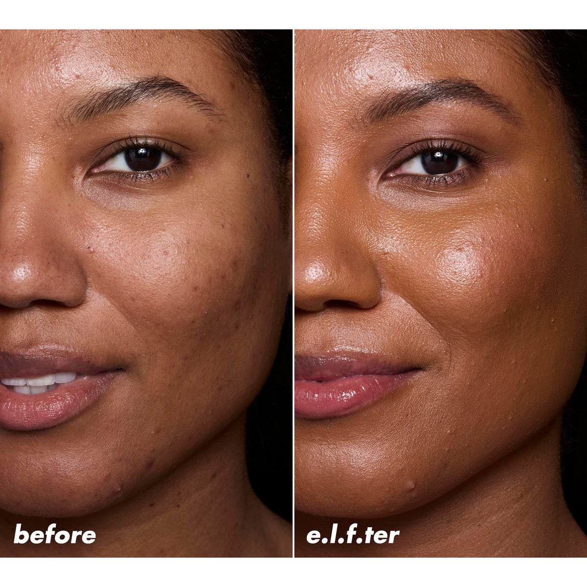 e.l.f. Halo Glow label and ingredients showing vegan cruelty-free benefit