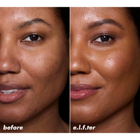 e.l.f. Halo Glow label and ingredients showing vegan cruelty-free benefit