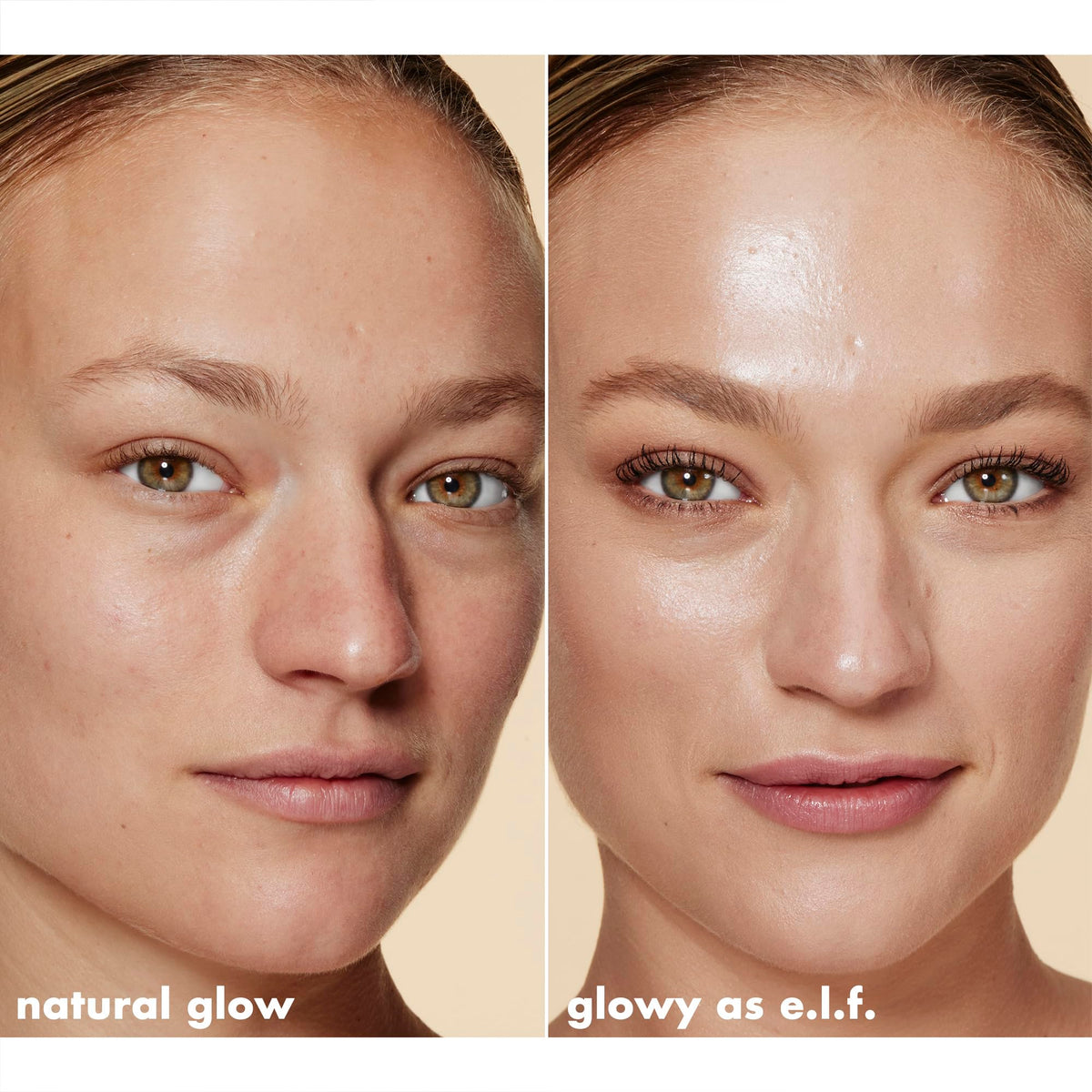 e.l.f. label and ingredients view highlighting hyaluronic acid and squalane benefits