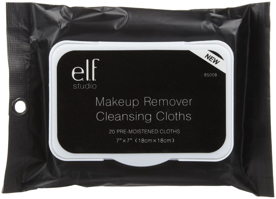 e.l.f. front pack shot showing compact travel-friendly wipes and benefits