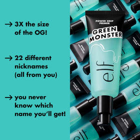 e.l.f. Power Grip Primer application on fingertip demonstrating easy blending