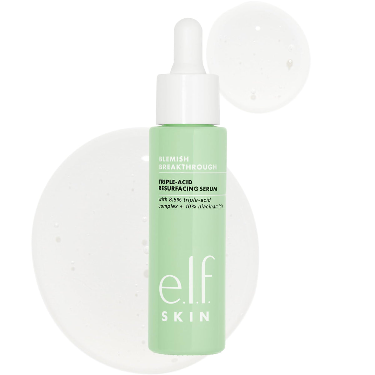 e.l.f. SKIN front packaging showing bottle and box — clear blemish care benefit