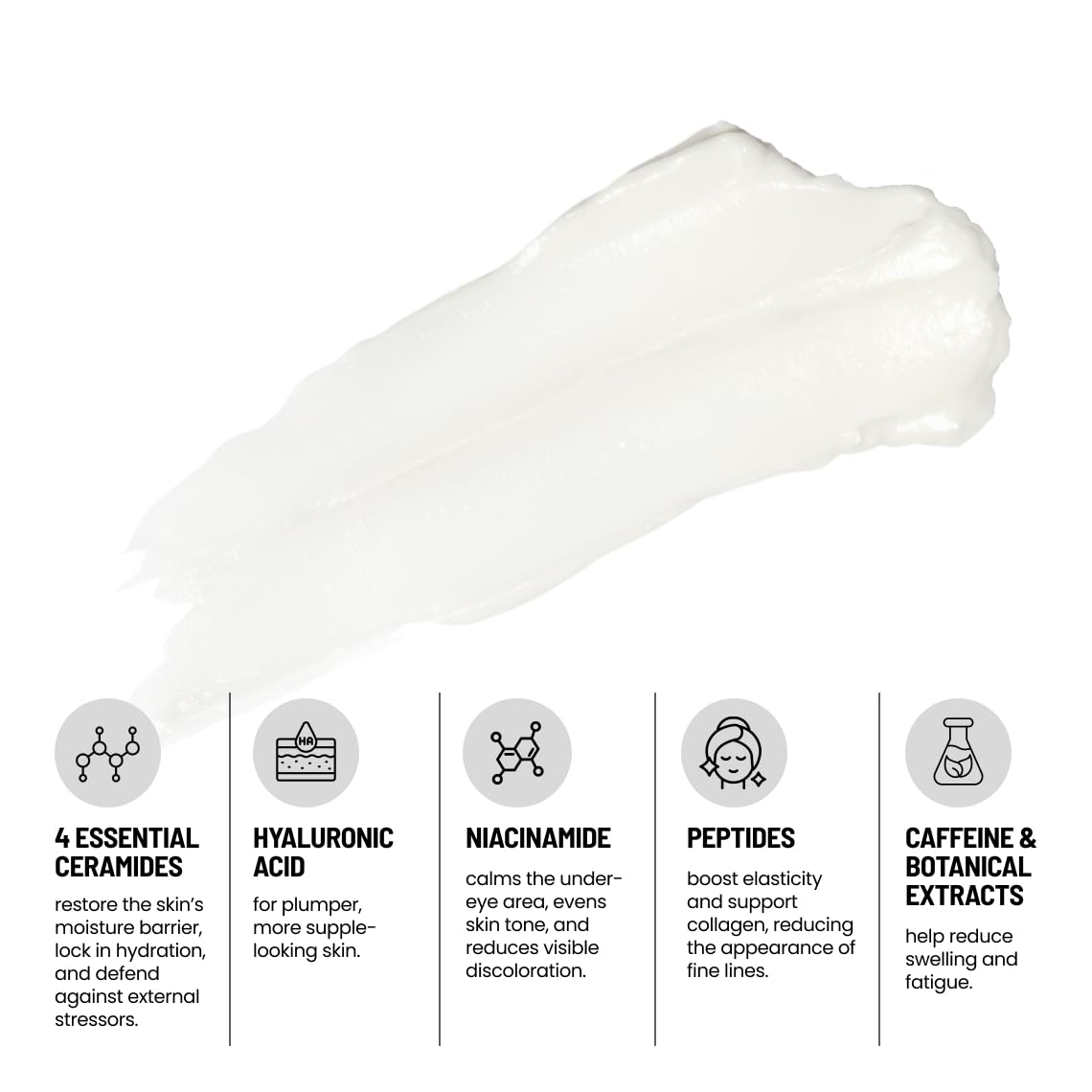 Eliré cream on fingertip illustrating lightweight texture and easy spread