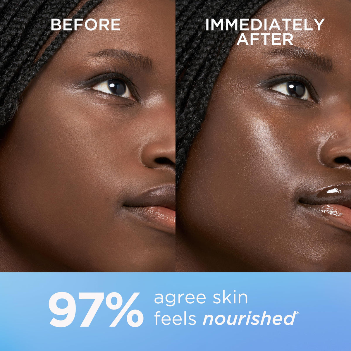 Elizabeth Arden applied to lips illustrating glossy finish and immediate conditioning