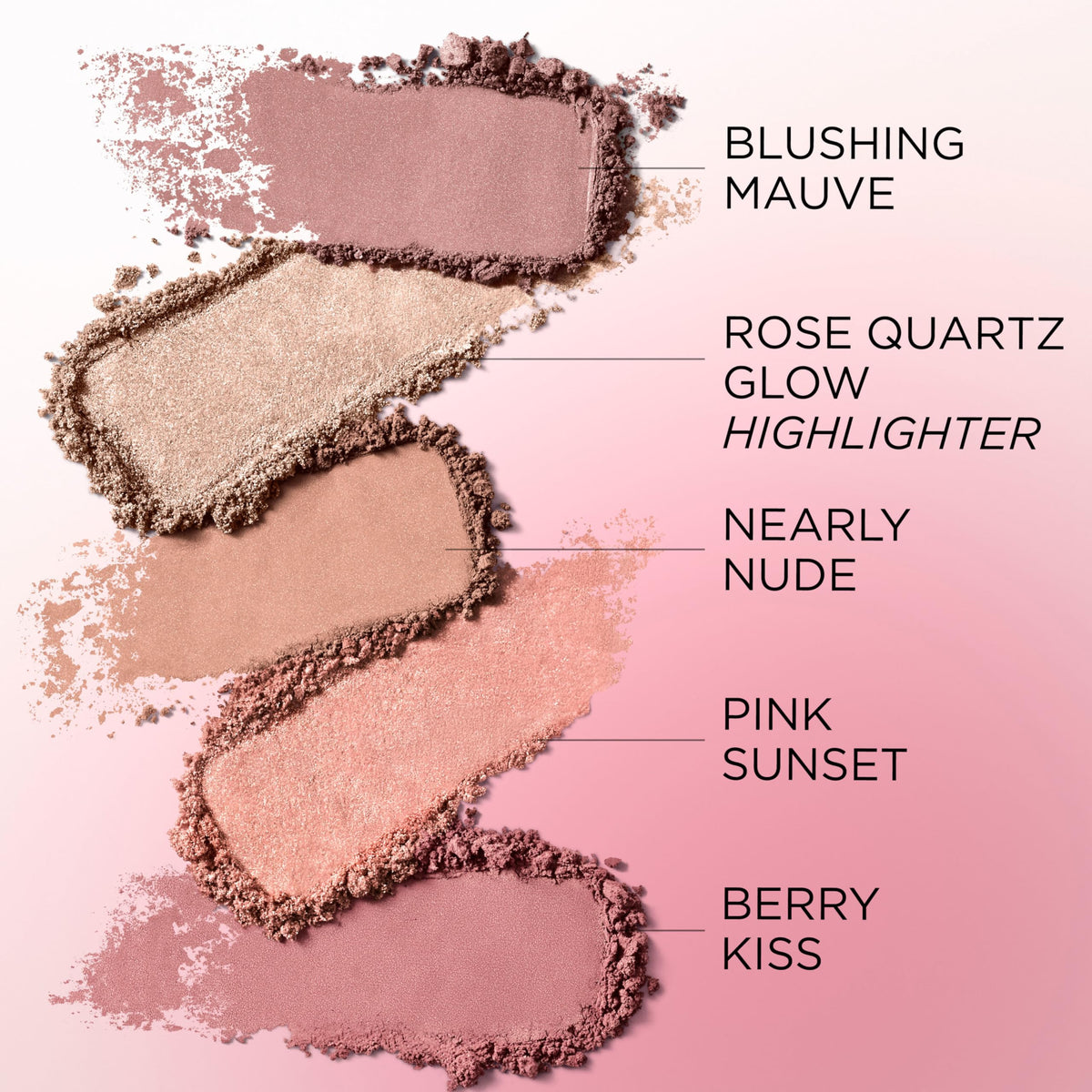 Elizabeth Arden rose quartz highlighter close-up for luminous finishing benefit