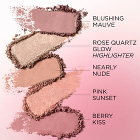 Elizabeth Arden rose quartz highlighter close-up for luminous finishing benefit