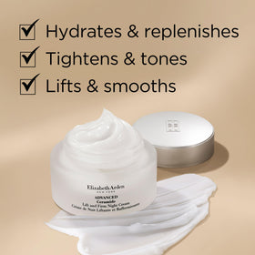 Elizabeth Arden cap detail with recycled material label promoting sustainable packaging