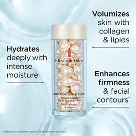 Elizabeth Arden capsules in hand showing single-dose size and travel convenience