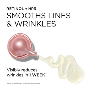 Elizabeth Arden capsules in hand for size comparison and convenient single-dose use benefit