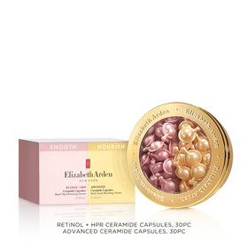 Elizabeth Arden ceramide capsule close-up highlighting smooth gel and moisture boost