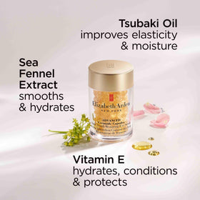 Elizabeth Arden product label close-up showing ceramide-focused ingredient benefits