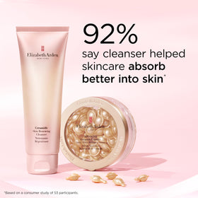 Elizabeth Arden before and after skin showing smoother more radiant look