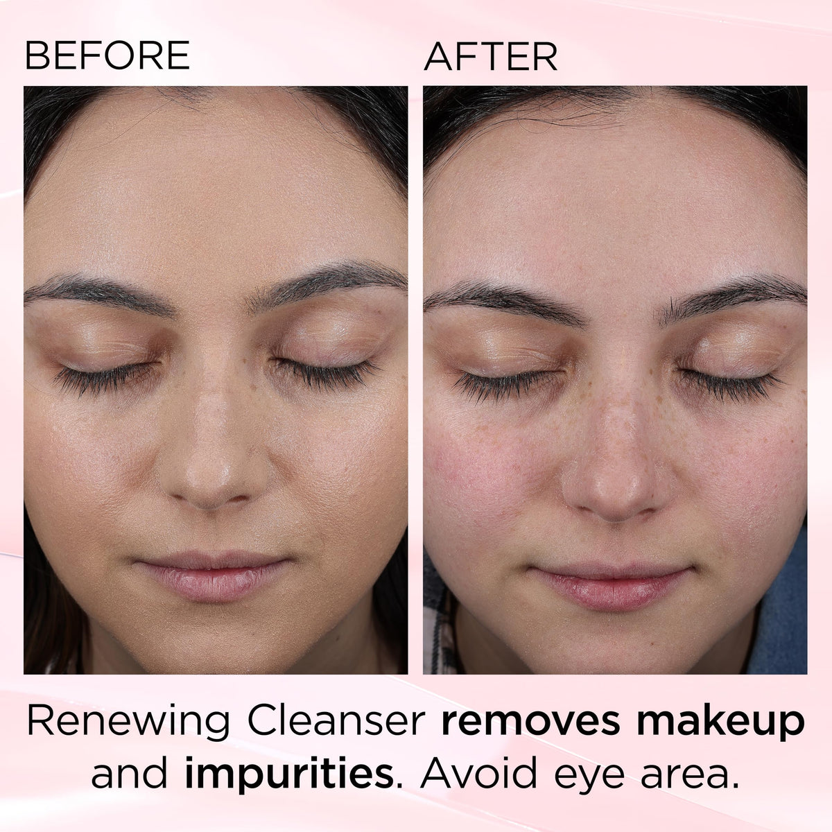Elizabeth Arden cleanser pouring into palm showing smooth application benefit