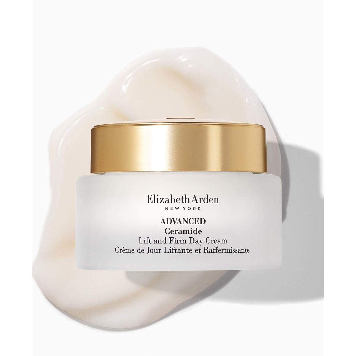 Elizabeth Arden open jar showing creamy texture and quick absorbency