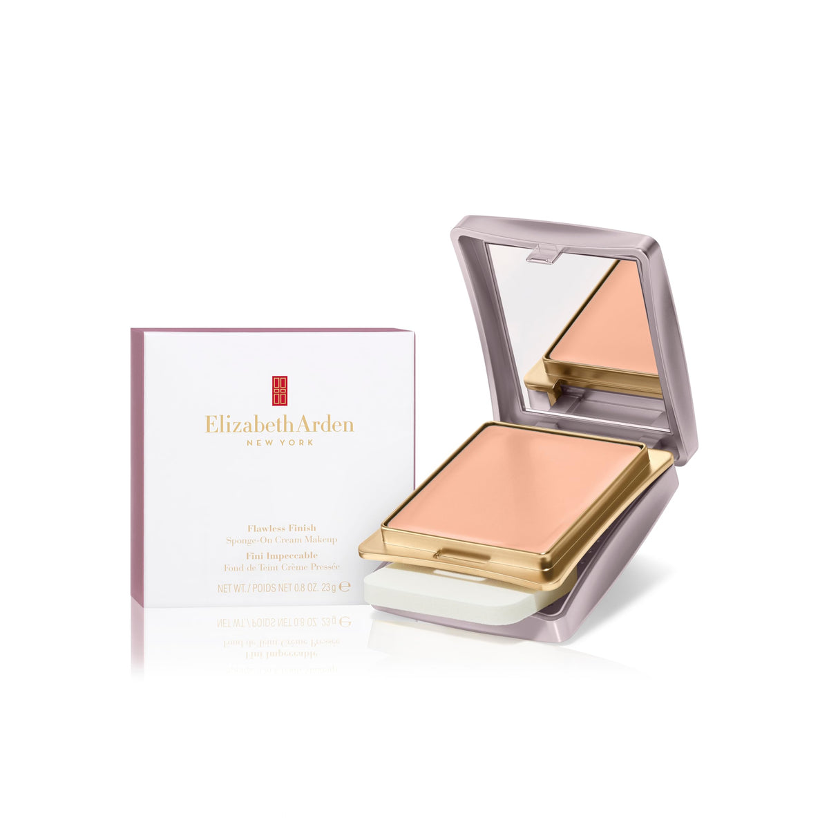 Elizabeth Arden compact front view showing sleek case and brand