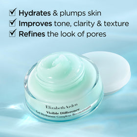 Elizabeth Arden fingers applying gel demonstrating lightweight absorption