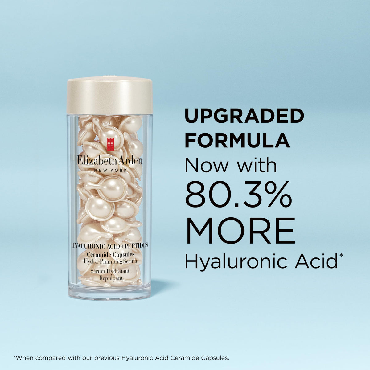 Elizabeth Arden capsules arranged on a bathroom vanity in lifestyle scene for daily routine inspiration
