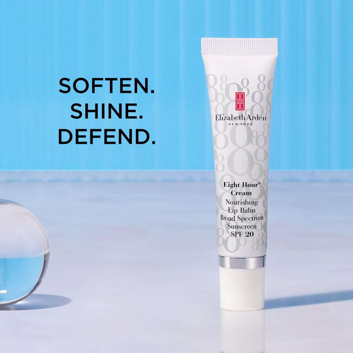 Elizabeth Arden balm in a sunlit purse ready for reapplication and sun protection