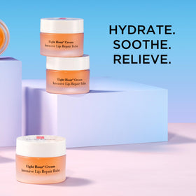 Elizabeth Arden balm inside a bag near a scarf showing seasonal protection