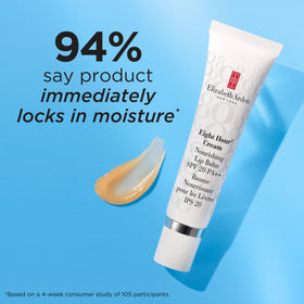 Elizabeth Arden open-cap detail showing applicator tip and easy dispensing benefit