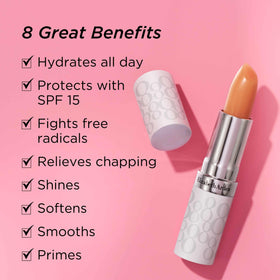 Elizabeth Arden label detail focusing on SPF 15 protection benefits