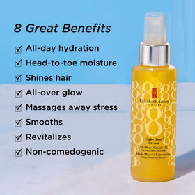 Elizabeth Arden mist on hair ends reducing frizz and adding shine