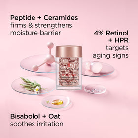 Elizabeth Arden open jar with capsules showing organized single-dose delivery benefit