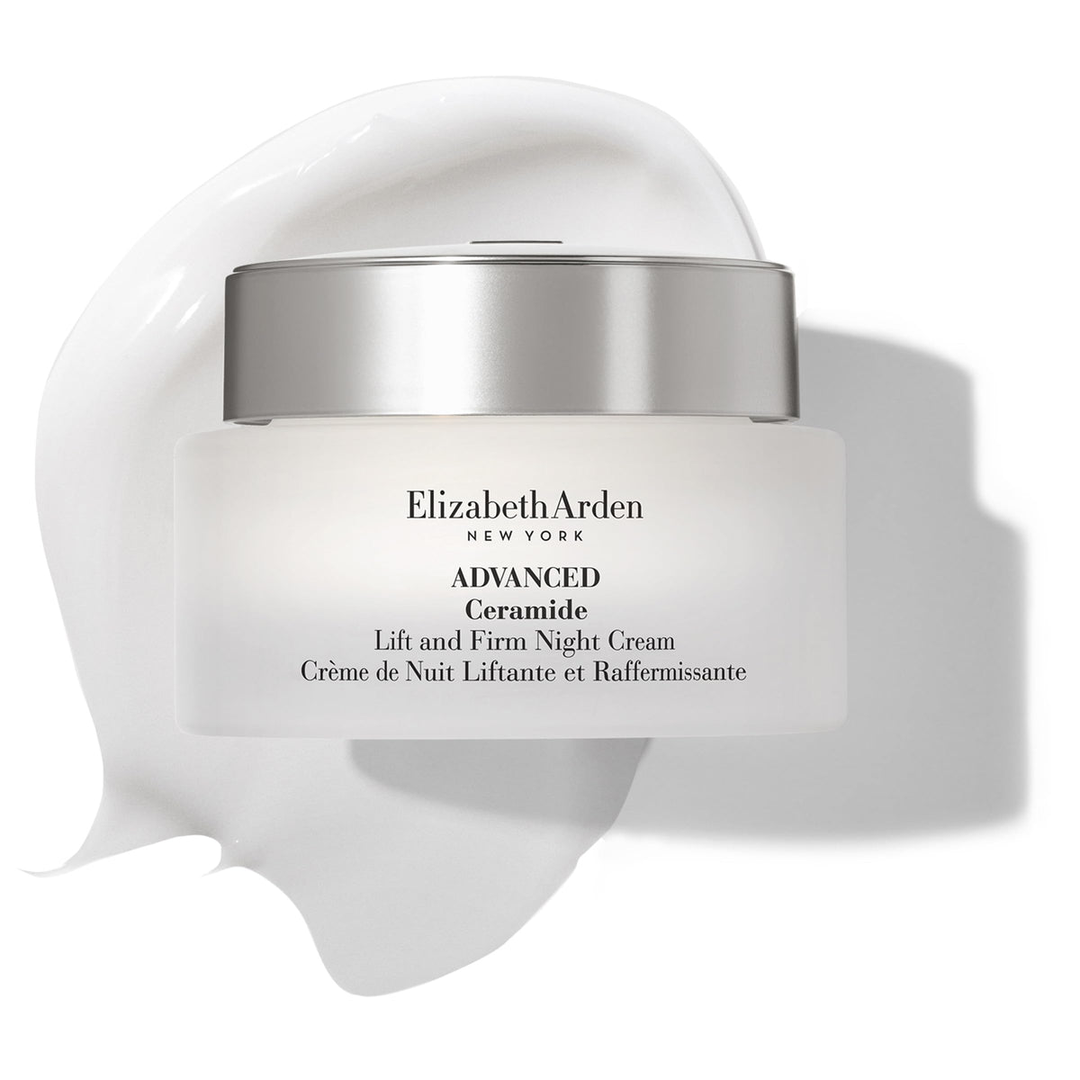 Elizabeth Arden open jar texture close-up demonstrating lightweight cream absorption benefit