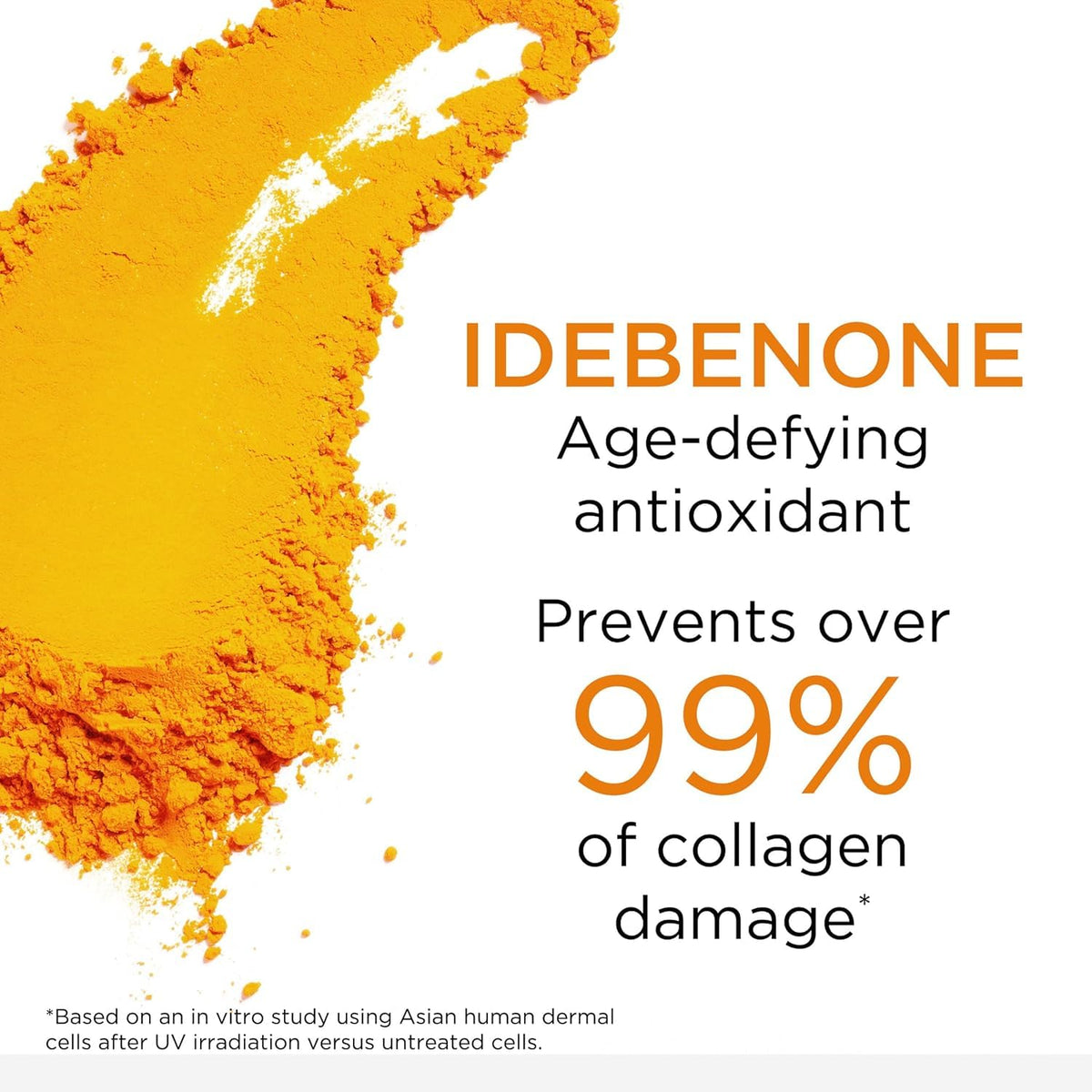 Elizabeth Arden PREVAGE label close-up showing ingredients and antioxidant Idebenone benefit