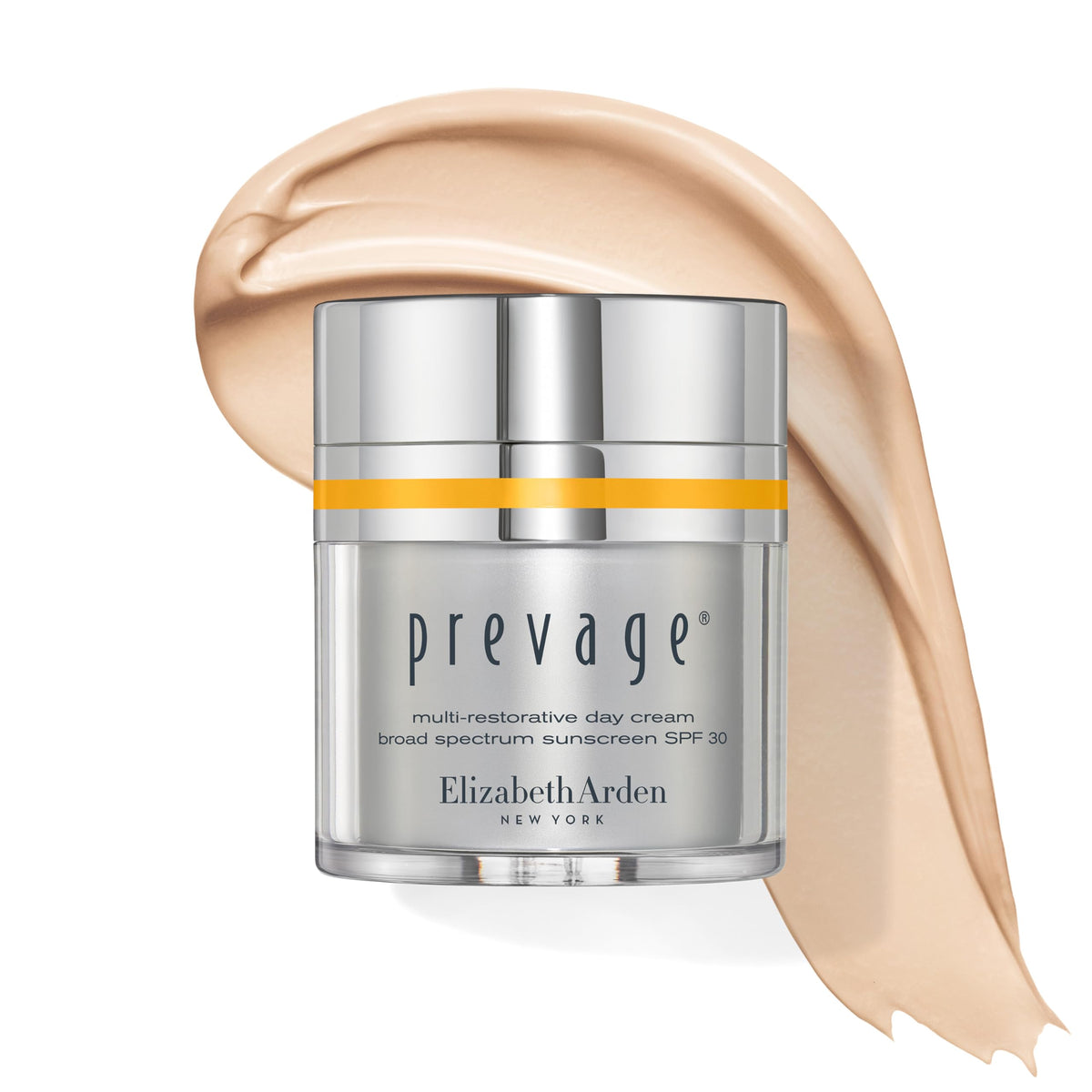 Elizabeth Arden PREVAGE cream texture close-up showing hydration and smooth finish